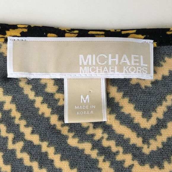 Michael Michael Kors Tribal Print  3/4 Drawstring Front Roll Tab Sleeves Medium - Picture 3 of 11